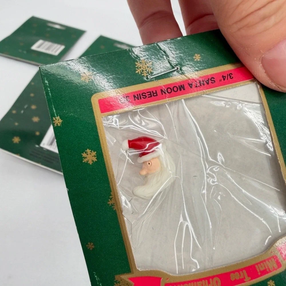 VTG Franks Miniatures Christmas Holiday Resin Wood Charms Crafting Set of 10